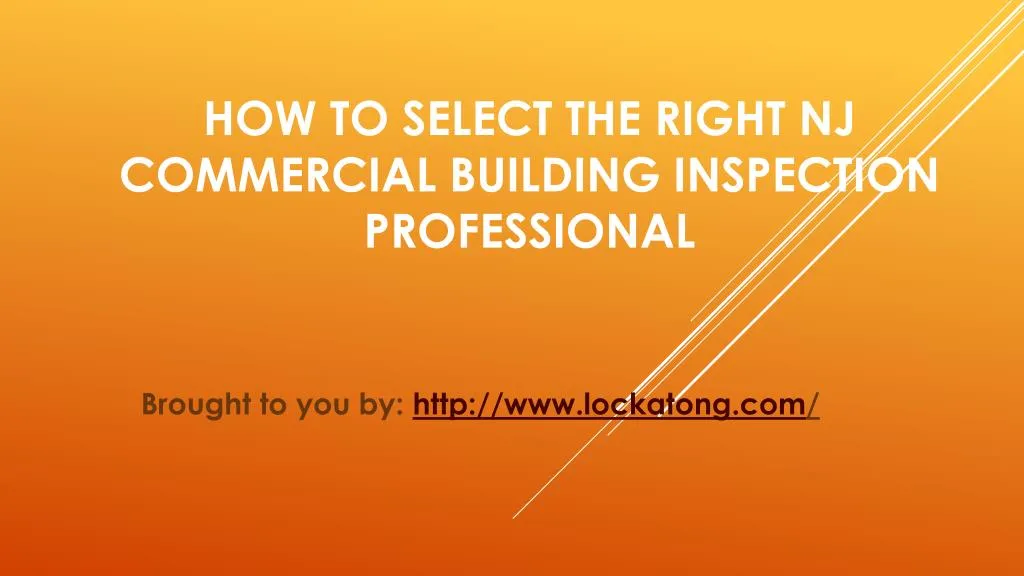 how to select the right nj commercial building inspection professional