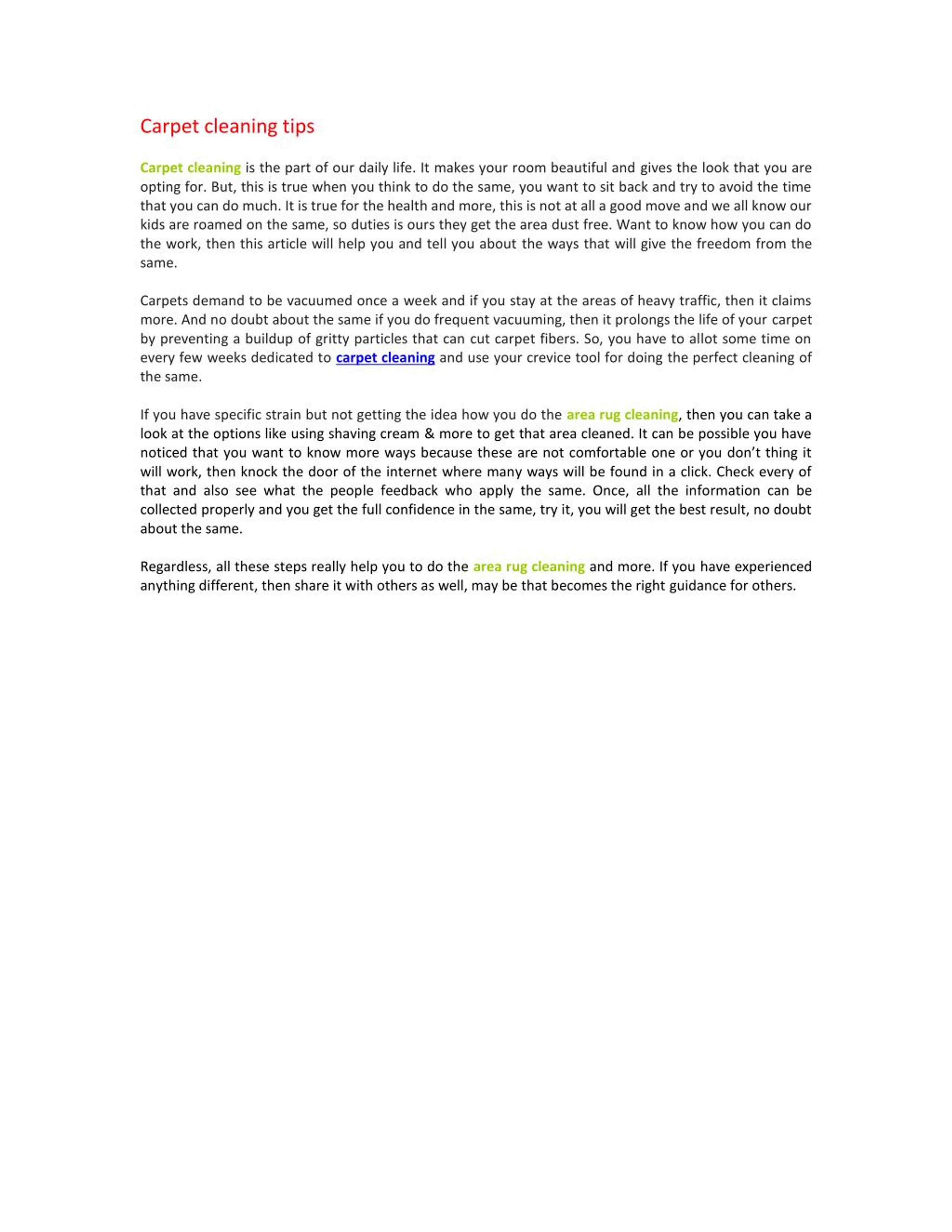 PPT - Carpet cleaning tips PowerPoint Presentation, free download - ID ...