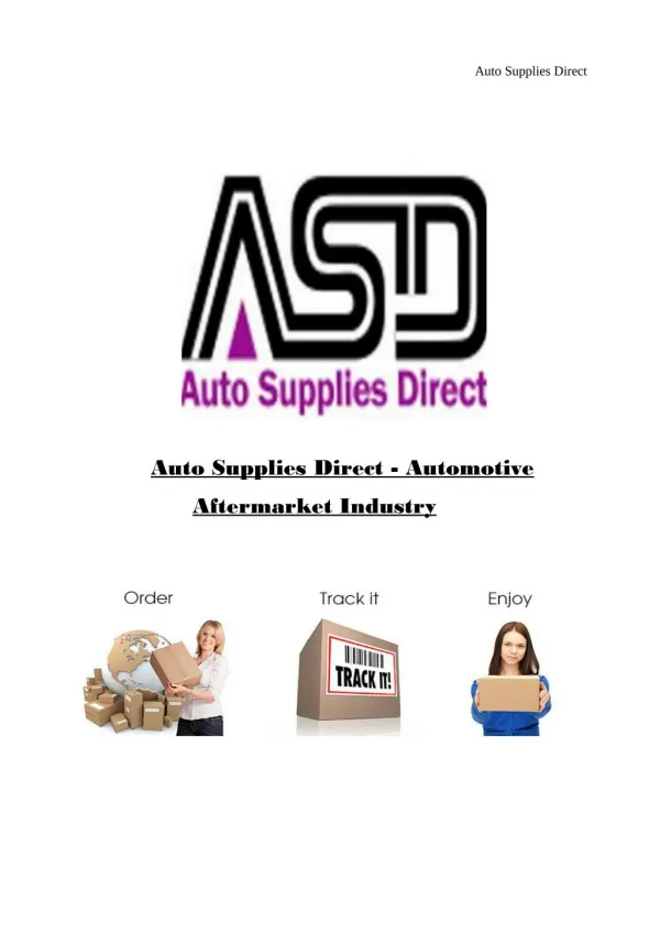 Auto Supplies Direct - Best Automotive Aftermarket Industry