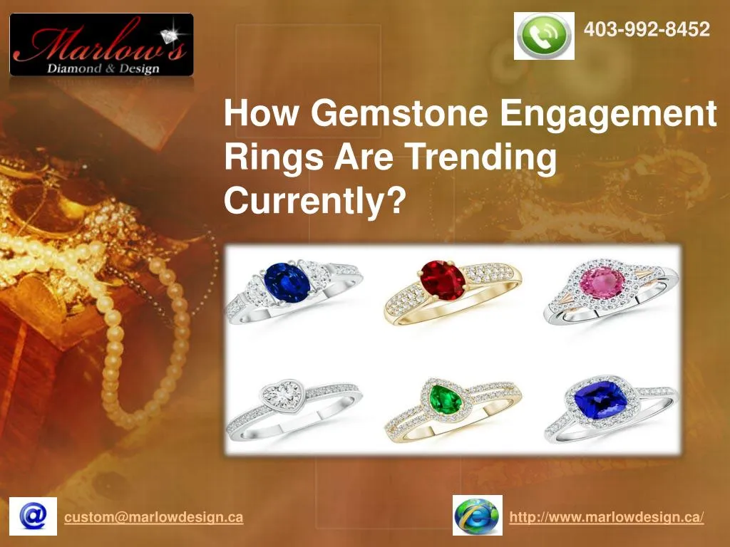 how gemstone engagement rings are trending currently