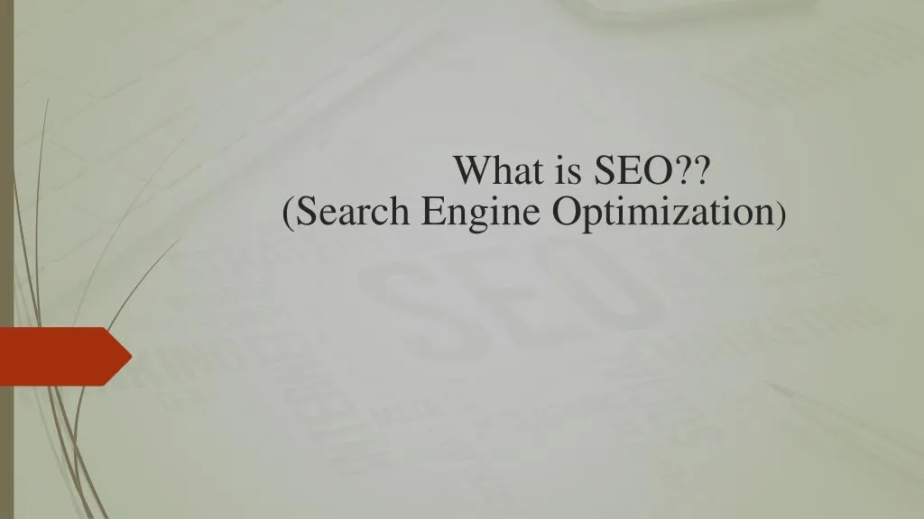 what is seo search engine optimization