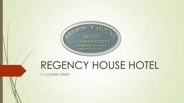 Introduction to Regency House Hotel London