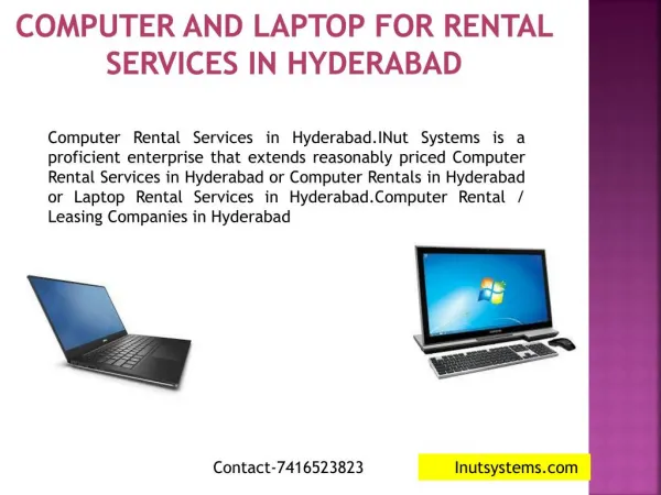 computer and laptop for rental services in hyderabad