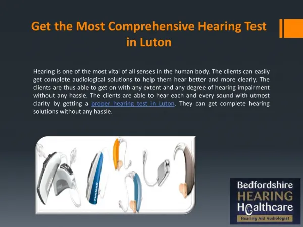 Get the Most Comprehensive Hearing Test in Luton