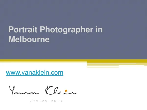 Portrait Photographer in Melbourne - www.yanaklein.com