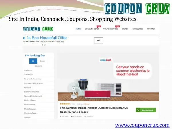 Best shopping coupon website in india couponcrux.com