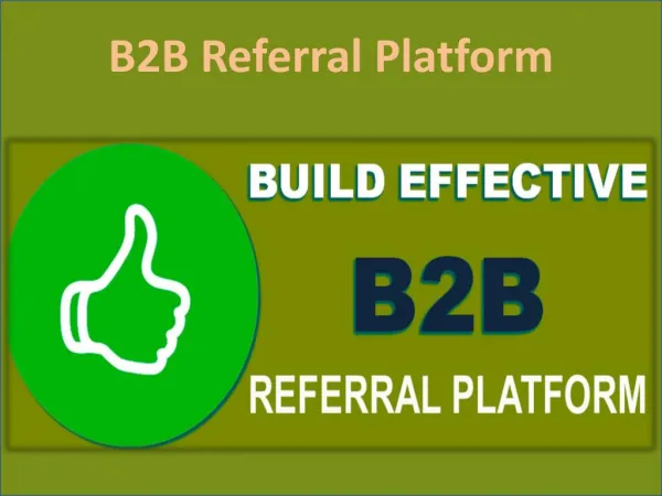 B2B Referral Platform