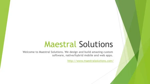Maestral Solutions, Inc.