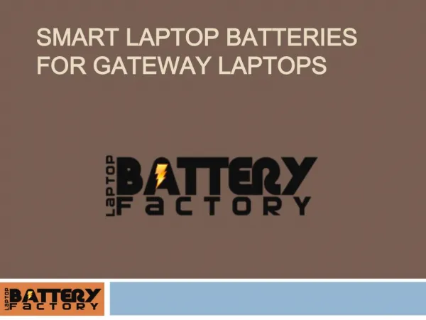 Smart Laptop Batteries For Gateway Laptops
