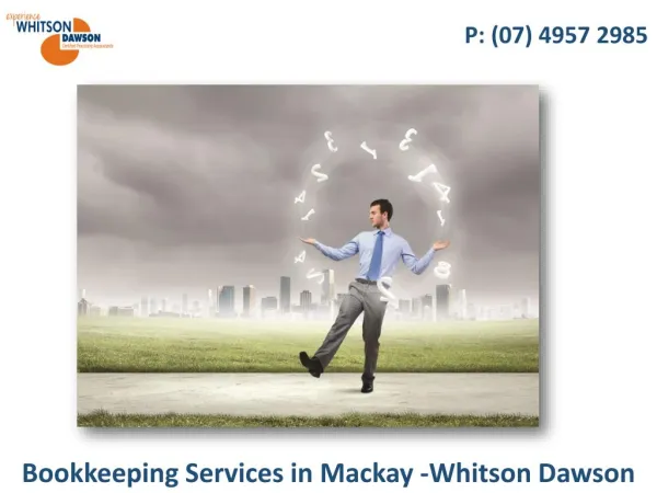 Bookkeeping Services in Mackay -Whitson Dawson