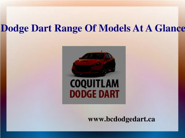 Dodge Dart Range Of Models At A Glance
