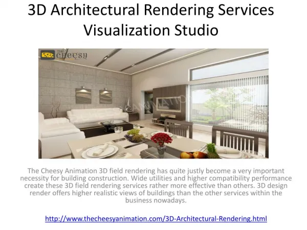 3D Architectural Rendering Services Visualization Studio