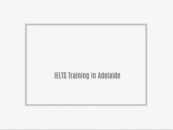 IELTS Training in Adelaide