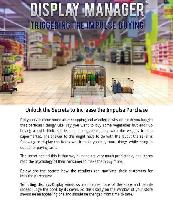 Unlock the Secrets to Increase the Impulse Purchase