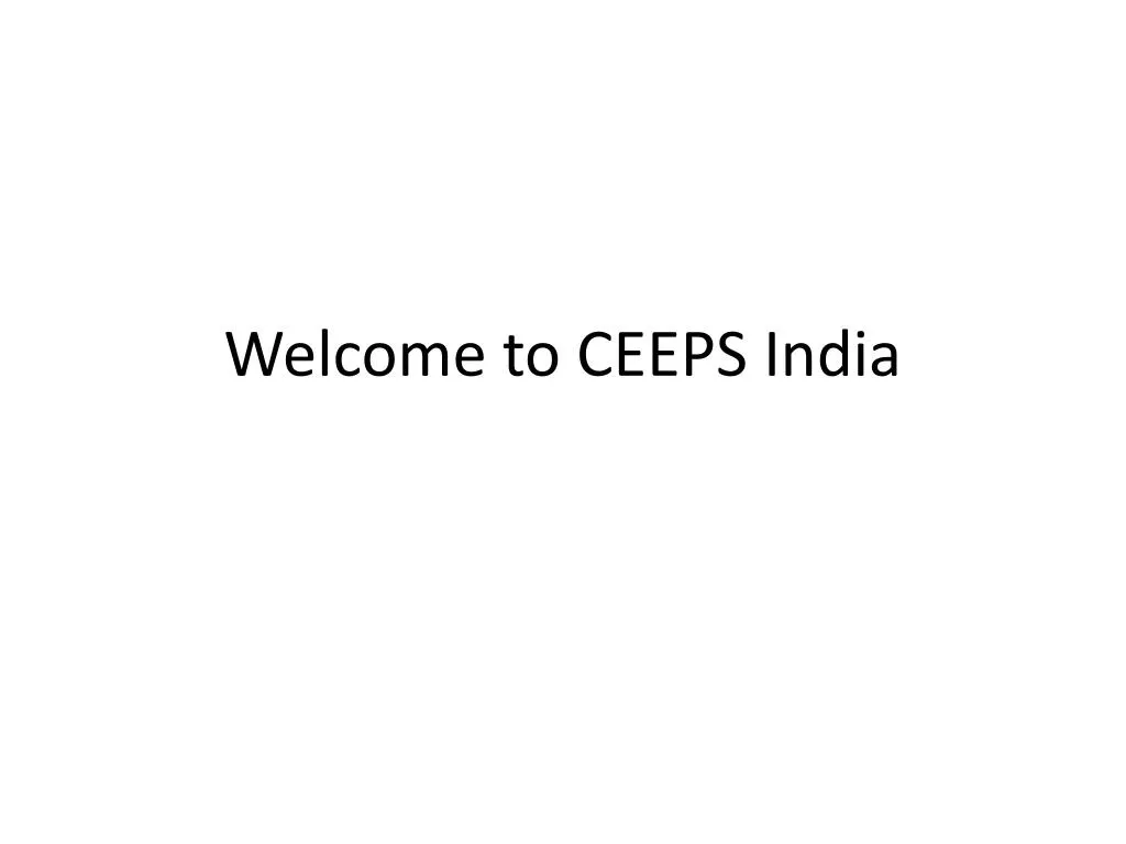 welcome to ceeps india
