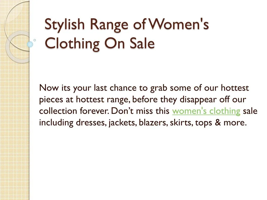 stylish range of women s clothing on sale