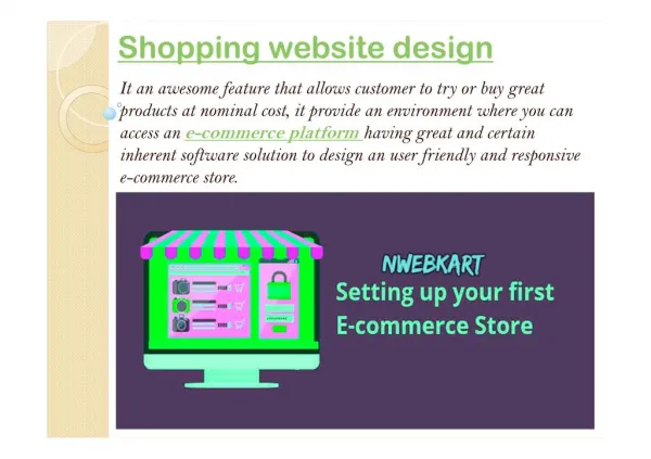 Shopping website design