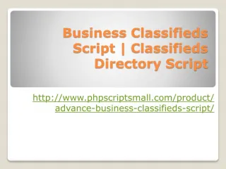 Business Classifieds Script | Classifieds Directory Script - slide 1
