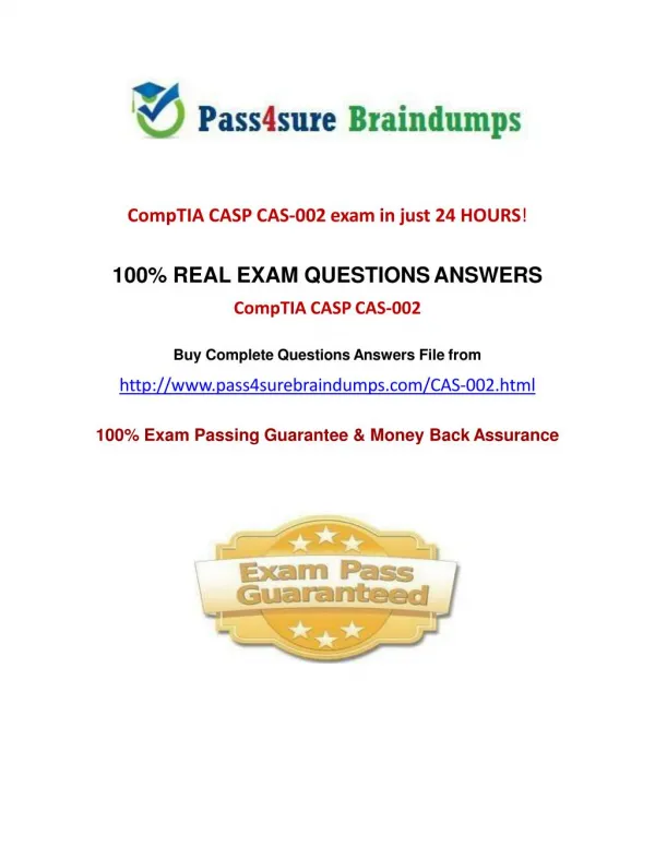 Pass4sure CAS-002 Exam Questions