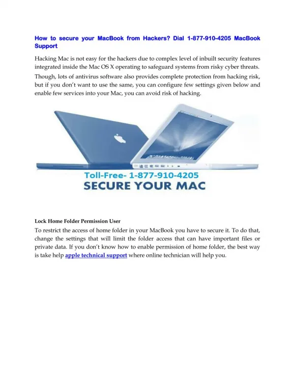 How to Protect Your Apple Devices from Getting Hacked Right Now? Call (877) 910-4205