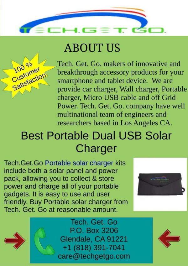 Best Portable Dual USB Solar Charger