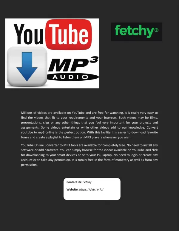 Easily Convert YouTube to mp3 Online