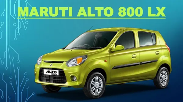 New Avtaar of Maruti Alto 800 lxi