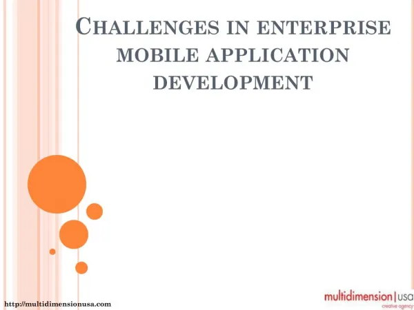 Challenges in enterprise mobile application development