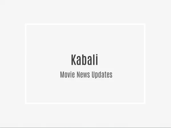 Kabali movie