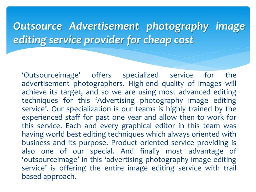 outsource advertisement photography image editing service provider for cheap cost