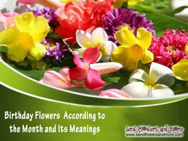 Send Birthday Flowers According to the Month and Its Meanings