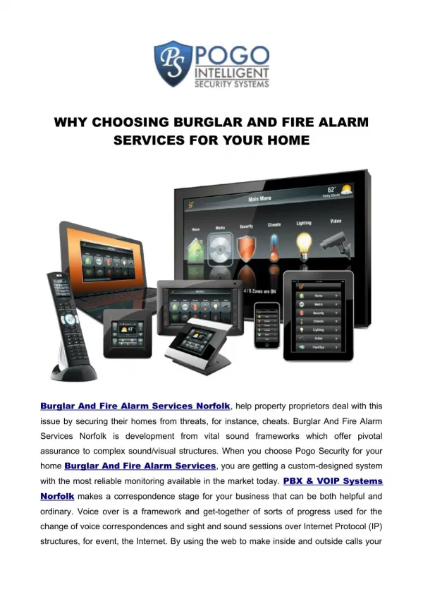 WHY CHOOSING BURGLAR AND FIRE ALARM SERVICES FOR YOUR HOME