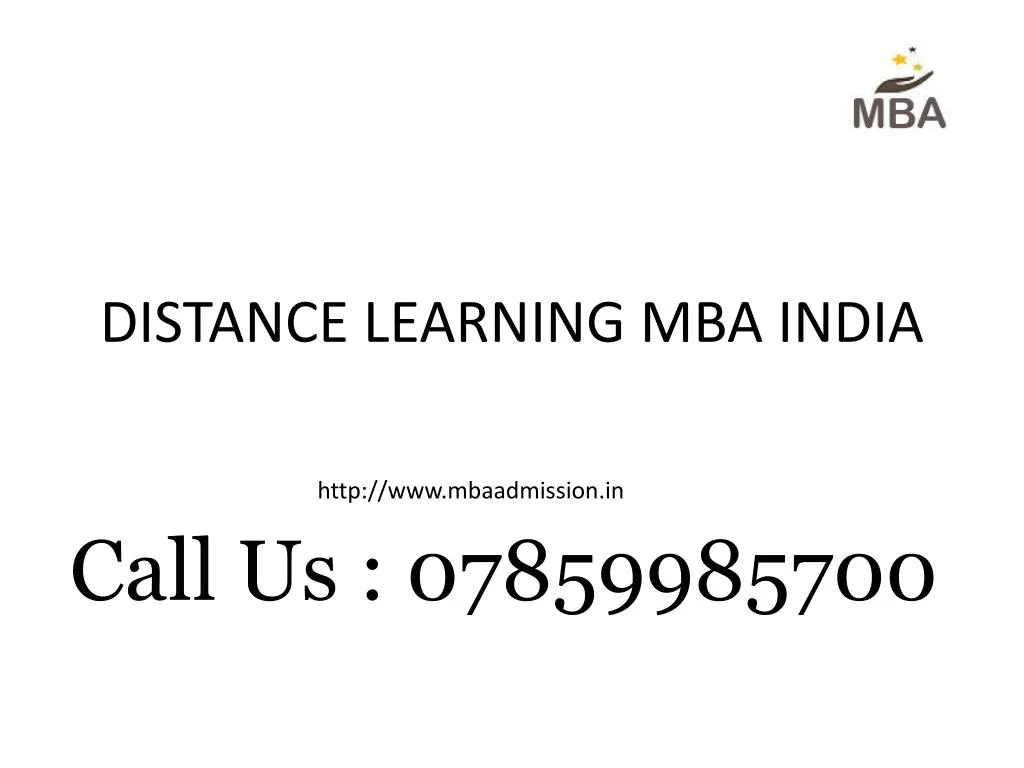 distance learning mba india