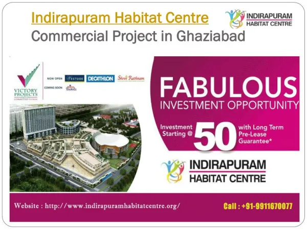 Indirapuram Habitat Centre retail shops in Ghaziabad