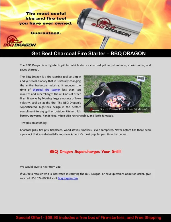 Get Best Charcoal Fire Starter – BBQ DRAGON