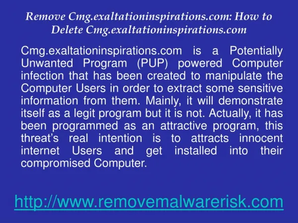 Remove Cmg.exaltationinspirations.com permanently from Windows PC