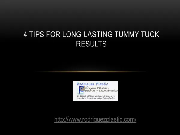 4 Tips for Long-Lasting Tummy Tuck Results