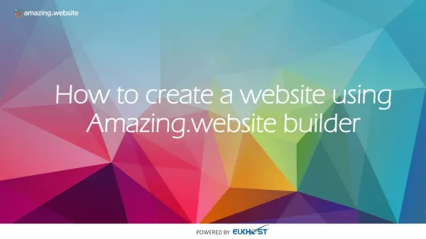 Design a Website Using Amazing.website Builder in 5 Minutes