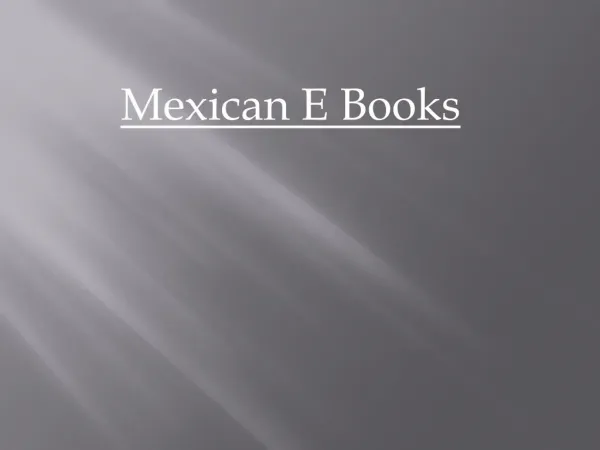 E-Books About Mexican Food