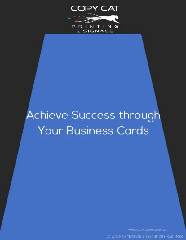 Achieve Success through Your Business Cards