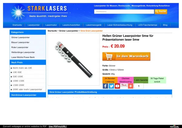 Hellen Grüner Laserpointer 5mw für Präsentationen laser 5mw