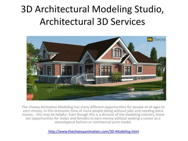3D Architectural Modeling Studio, Architectural 3D Services