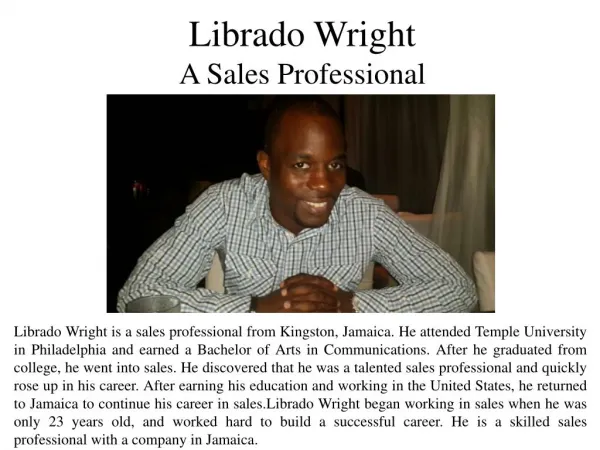 Librado Wright- A Sales Professional