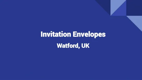 Provide Best Invitation Envelopes In UK