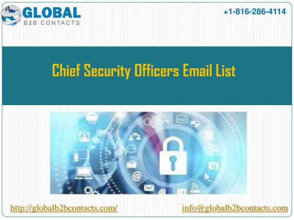 Chief Security Officer Email List