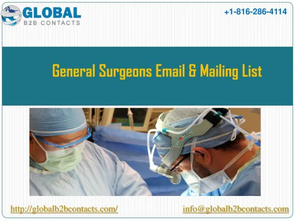 General surgeons Email & Mailing List