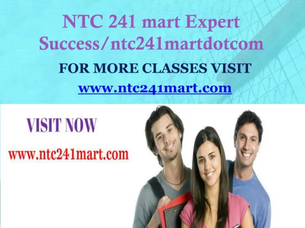 NTC 241 mart Expert Success/ntc241martdotcom
