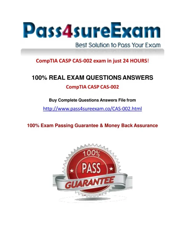 Pass4sure CAS-002 Question