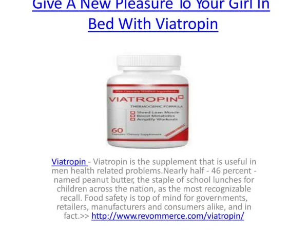 Convert Extra Fat Into Muscles With Viatropin
