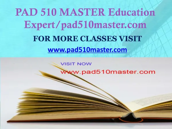 PAD 510 MASTER Education Expert/pad510master.com